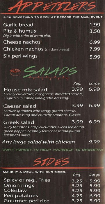 Mesh menu
