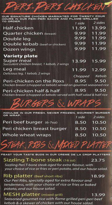 Mesh menu