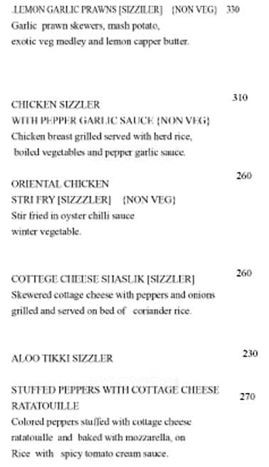 Menu at Mexitaly, Hyderabad, Levels