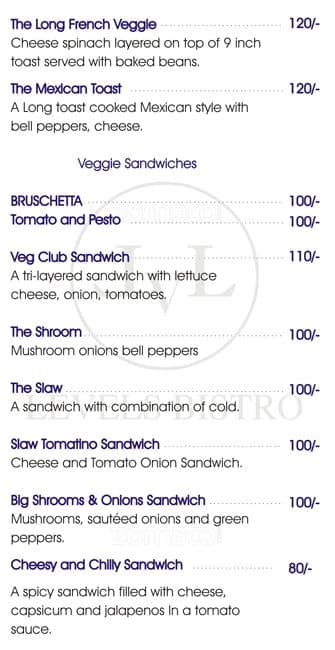 Menu at Mexitaly, Hyderabad, Levels