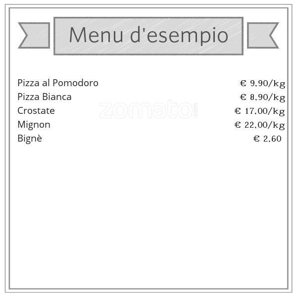 Menu di Il Tuo Fornaio - Bar Pasticceria 
