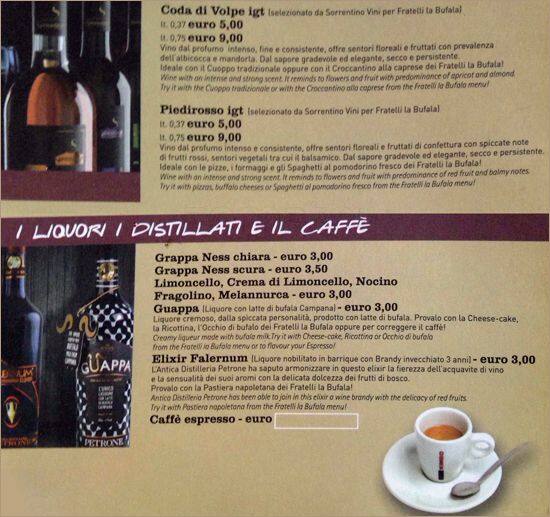 Menu di Fratelli La Bufala 