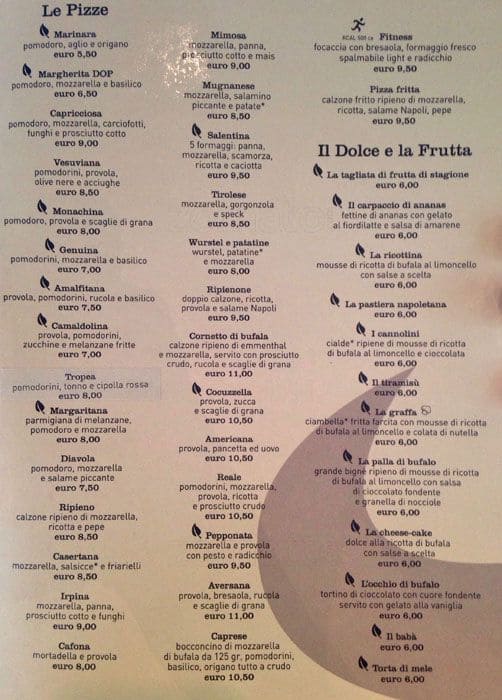 Menu di Fratelli La Bufala 
