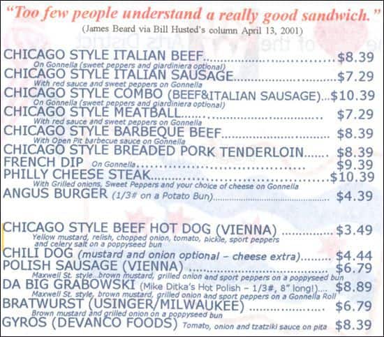 chicago fire dogs valdosta menu