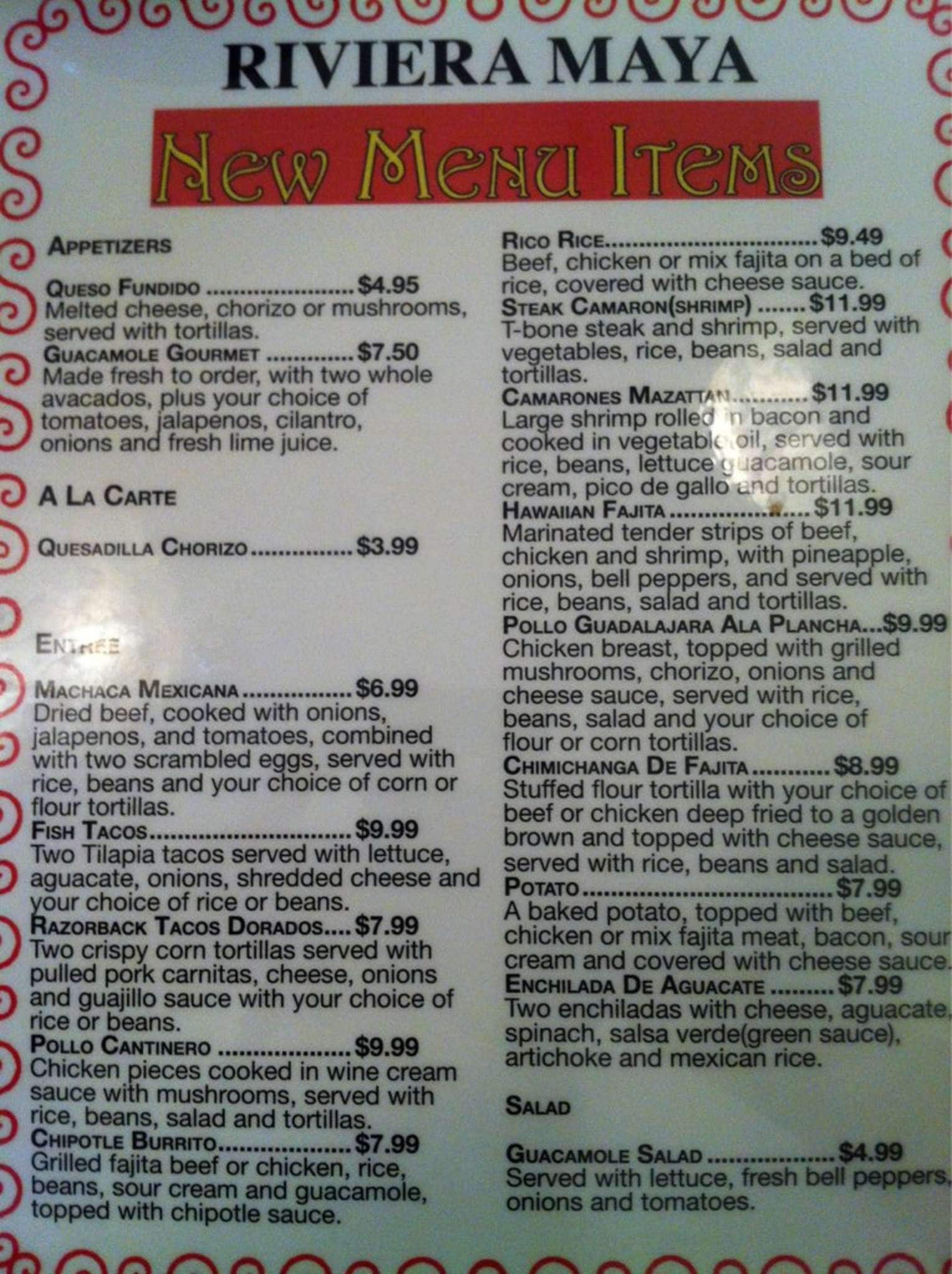 maya taqueria richmond menu