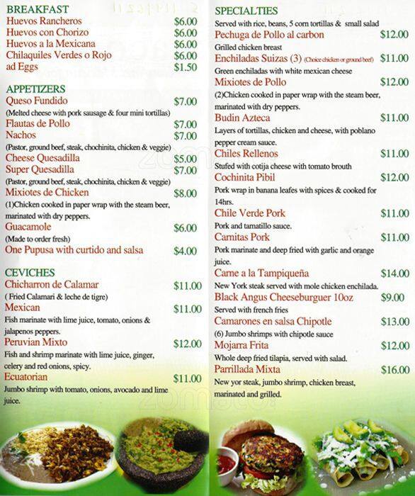Carta de Taco Max