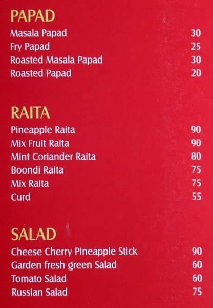 Middle Town menu