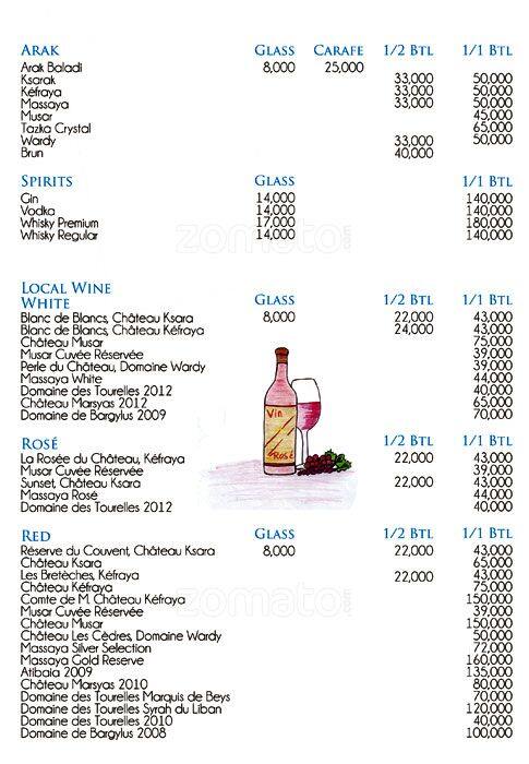 é Paradiso menu