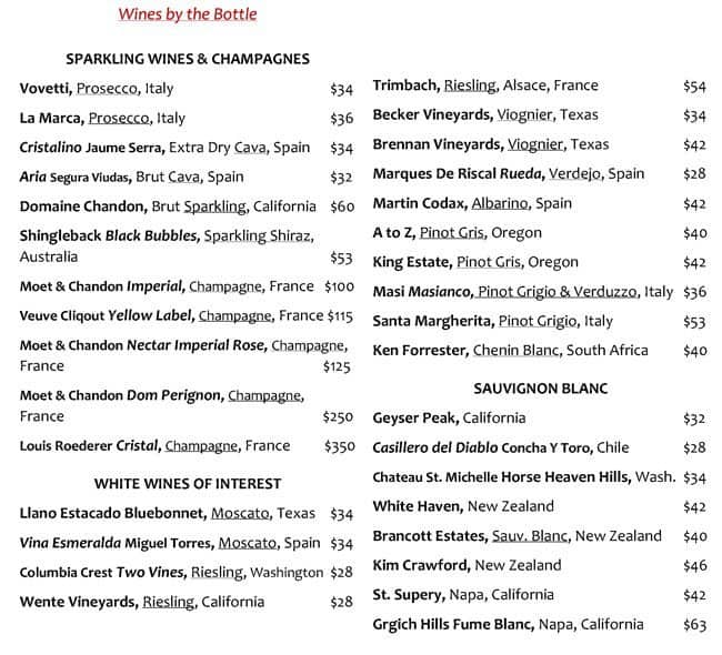 Menu at Las Ramblas pub & bar, San Antonio