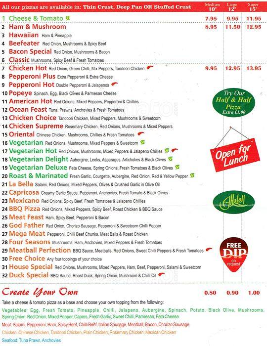 Parma Pizza Menu, Menu for Parma Pizza, Twickenham, London - Zomato UK