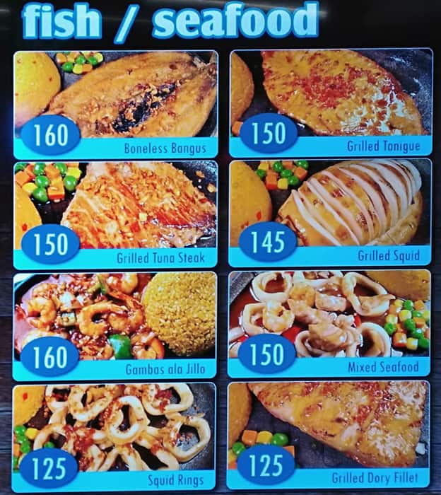 Menu at Mesa Steak Sizzlers steakhouse, Quezon City