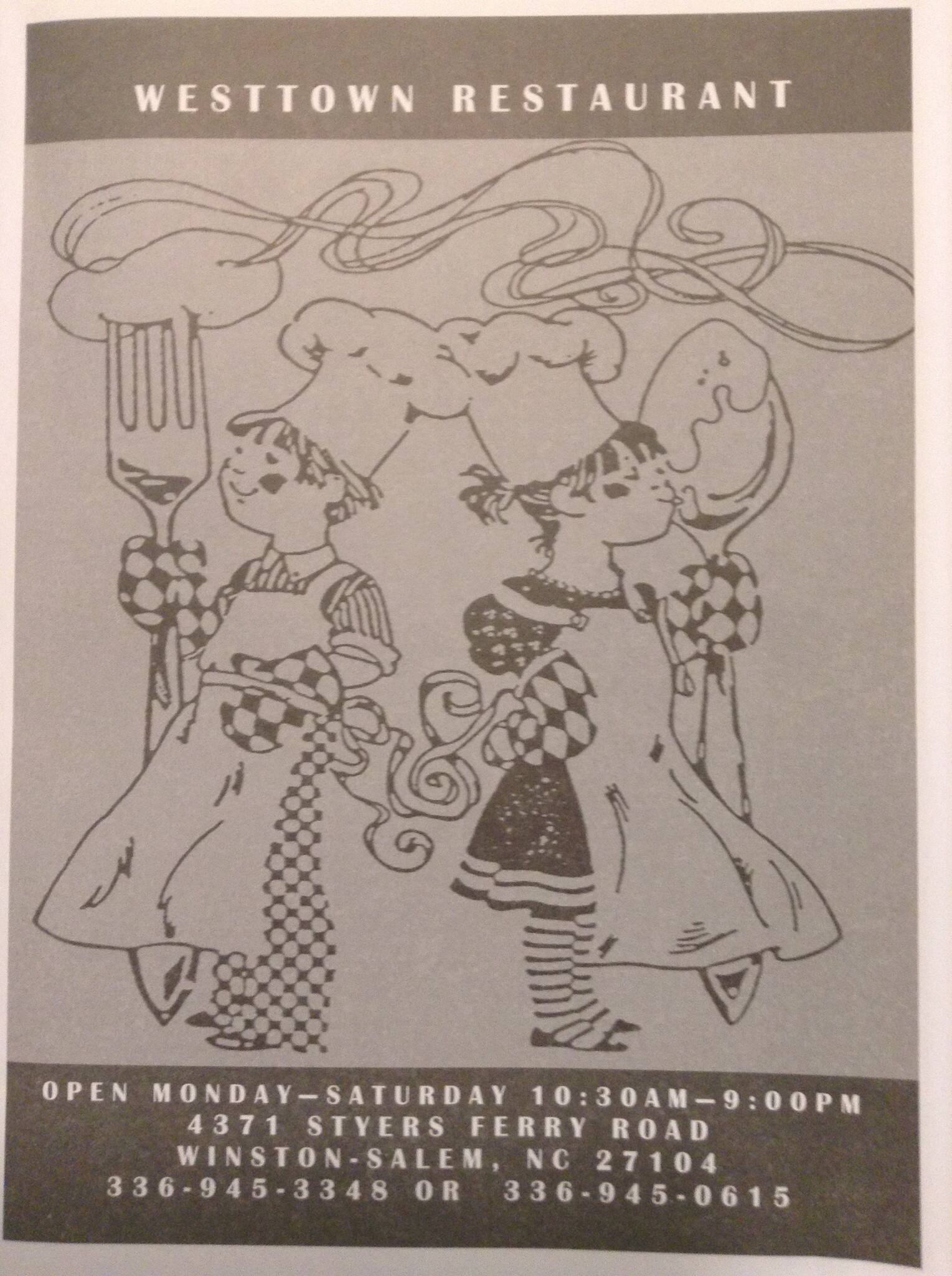 Westtown Restaurant Menu, Menu for Westtown Restaurant, WinstonSalem