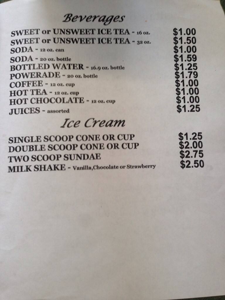 Jimmy-D's menu