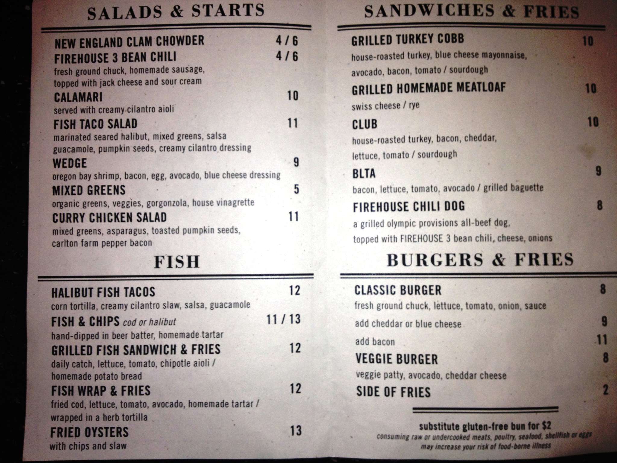 Menu At Firehouse Grill Restaurant Seaside 841 Broadway St   8c556221e058b2f063b1033b6e98de48 