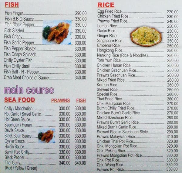 Fire Bowl - Versova, Andheri West menu