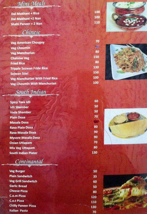 Rajvanshi menu