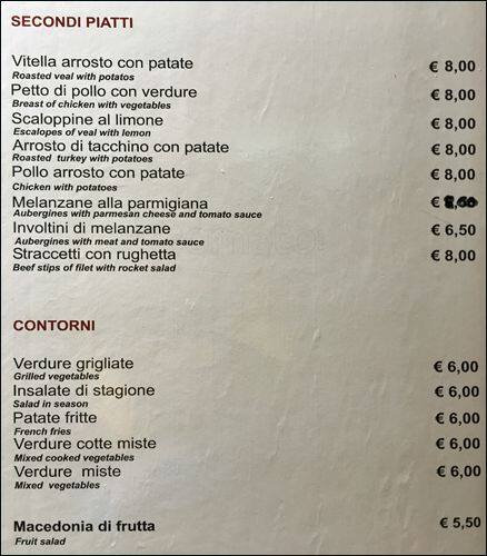Menu di Enoteca Giuliani 