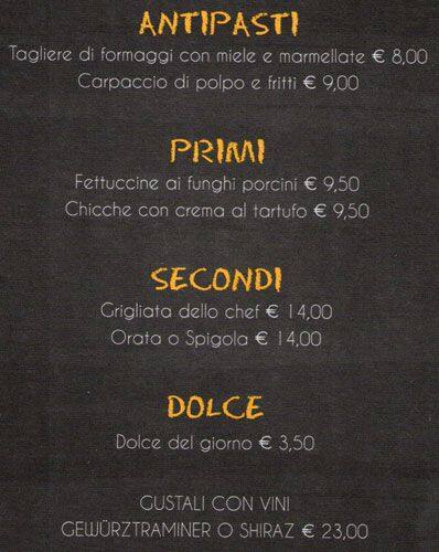 Menu di Il Pozzo Villa Aurelia 
