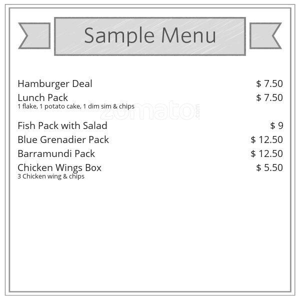 Burnt Bridge Fish & Chips menu Urbanspoon/Zomato