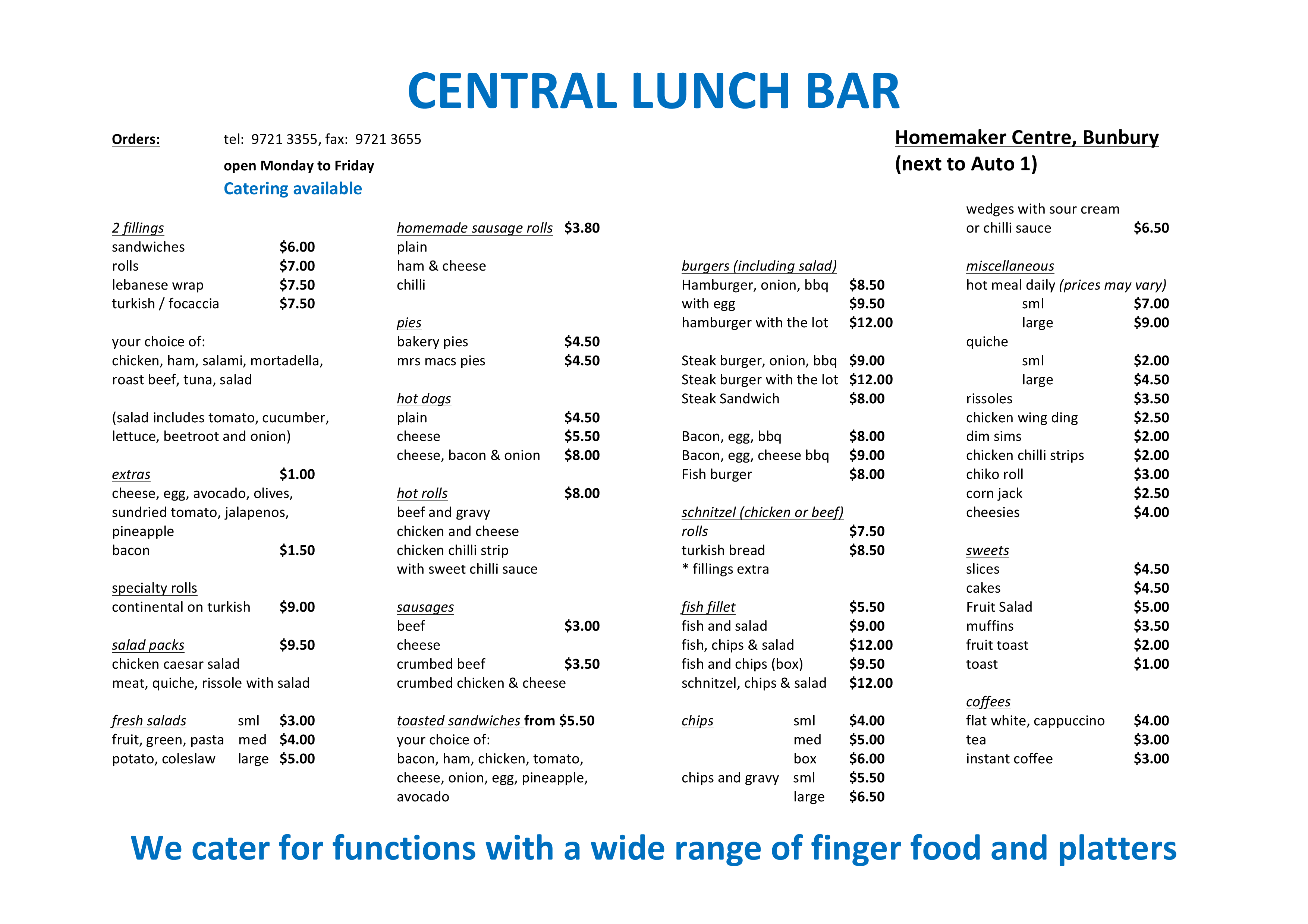 central-lunch-bar-menu-menu-for-central-lunch-bar-bunbury-bunbury