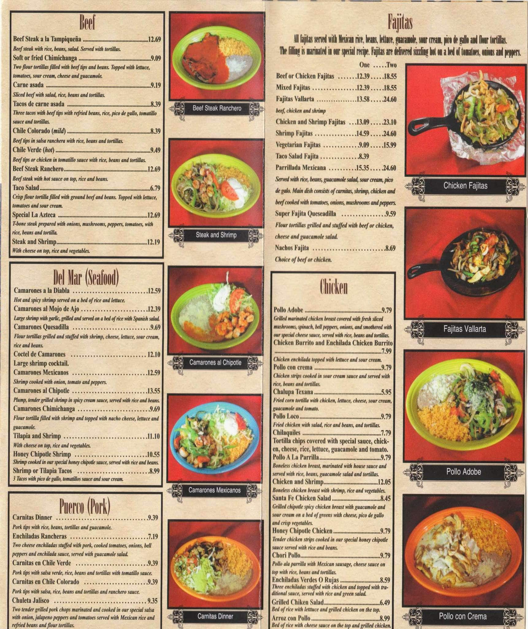 Menu at Don Patron Mexican Grill restaurant, Greensburg