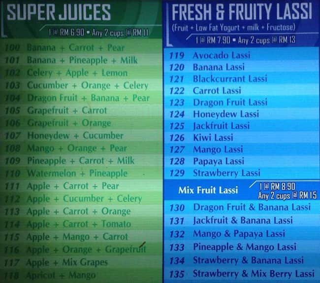 Fresh Fruit Menu Menu For Fresh Fruit Dataran Sunway Selangor   89164c3ee6a9501ee6b6c6036b8624ae 