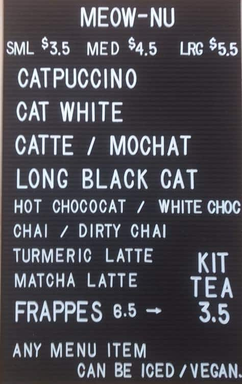 lucky cat menu