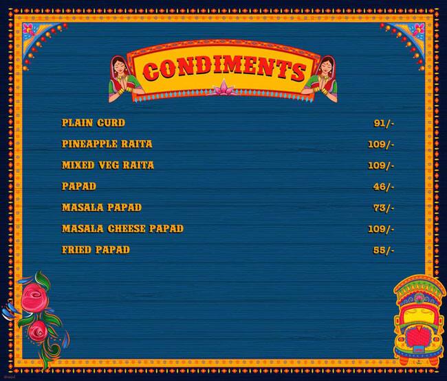 Menu at Legends of Punjab By Pepperazi, Gandhinagar
