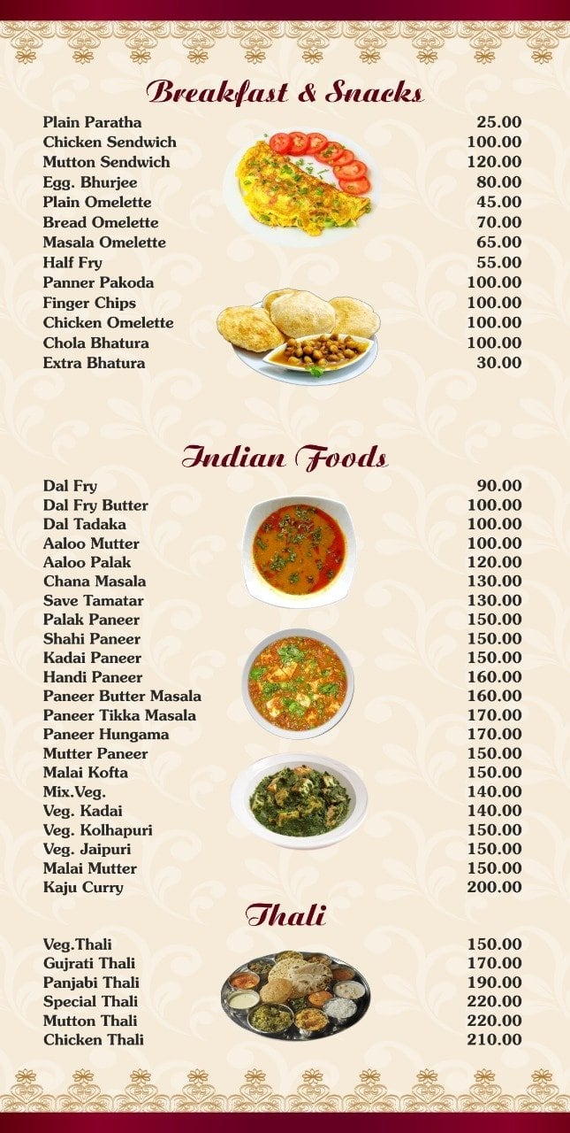Menu at King's Korner, Ajmer