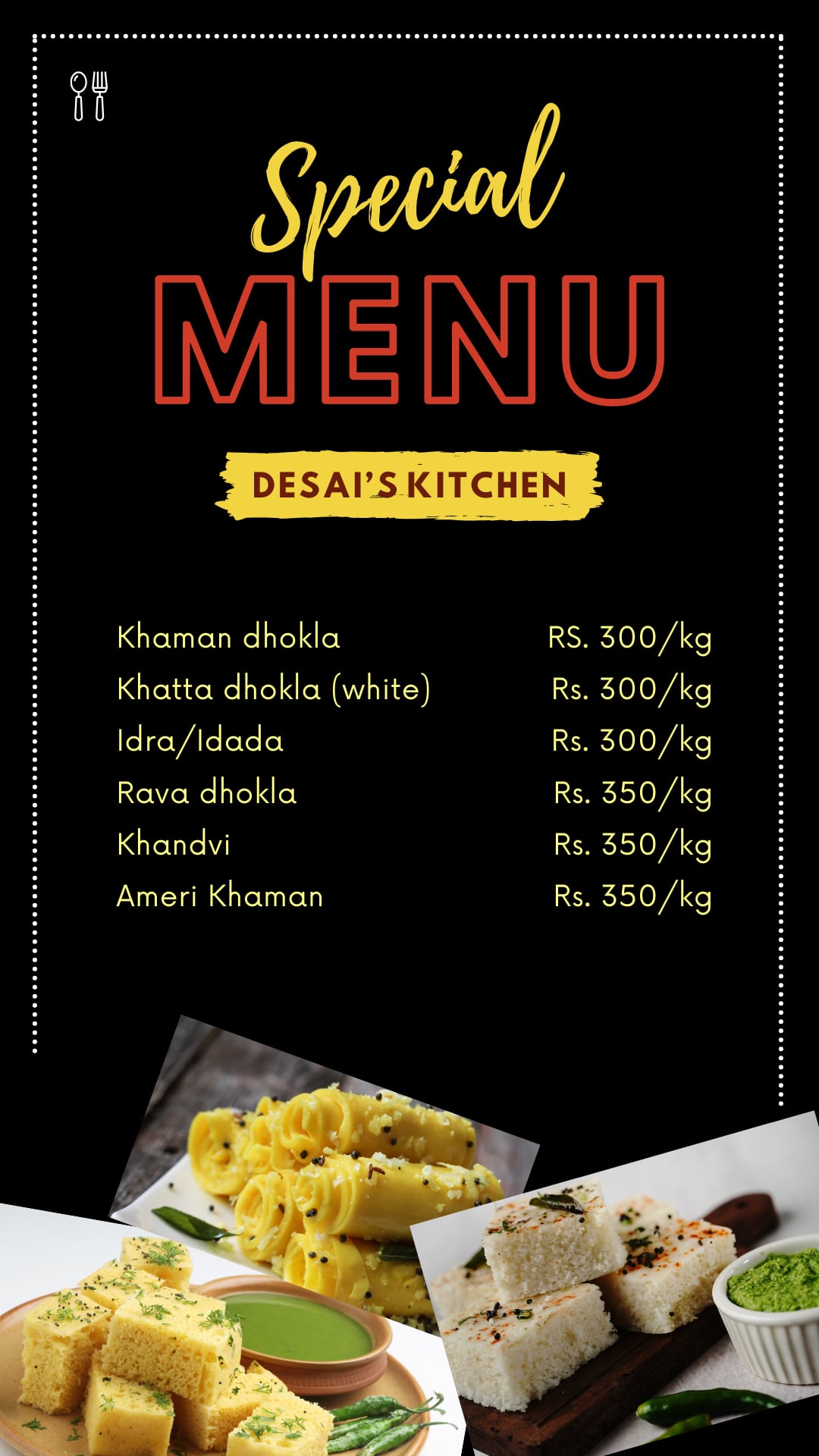 Menu Of Desai's Kitchen, Vile Parle West, Mumbai