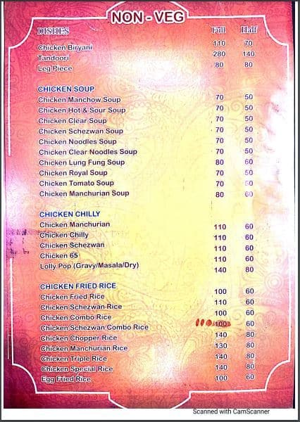 food express chinese corner menu