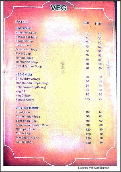 food express chinese corner menu