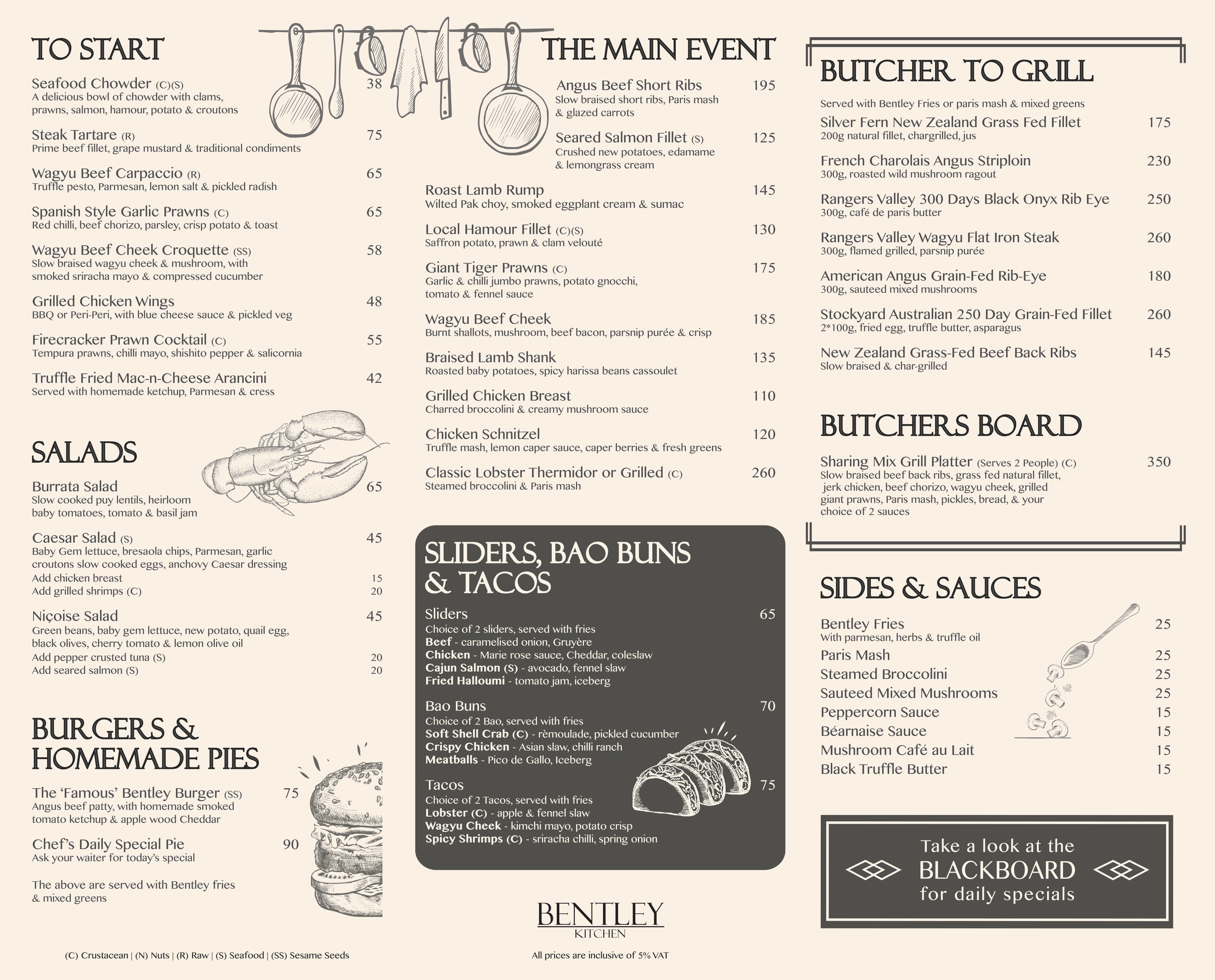 Bentley Kitchen Menu Menu Untuk Bentley Kitchen Al Maryah Island