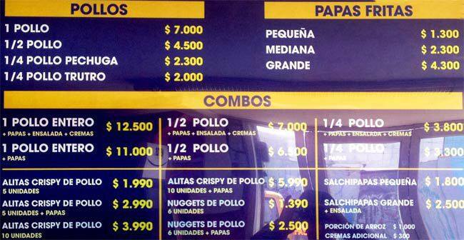 DE PASADITA menu
