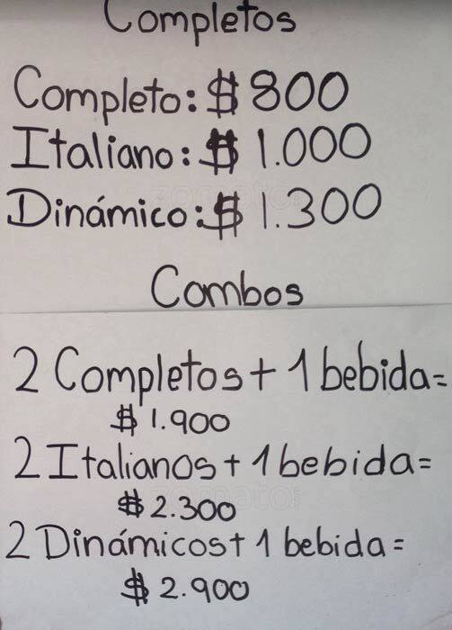 DE PASADITA menu
