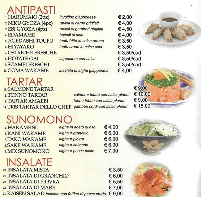 Menu di Planet 