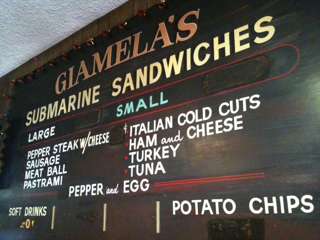 Giamela's Submarine Sandwiches Menu Urbanspoon/Zomato