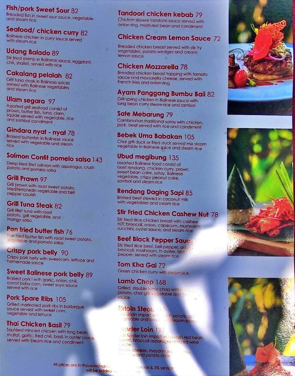 Semujaen menu