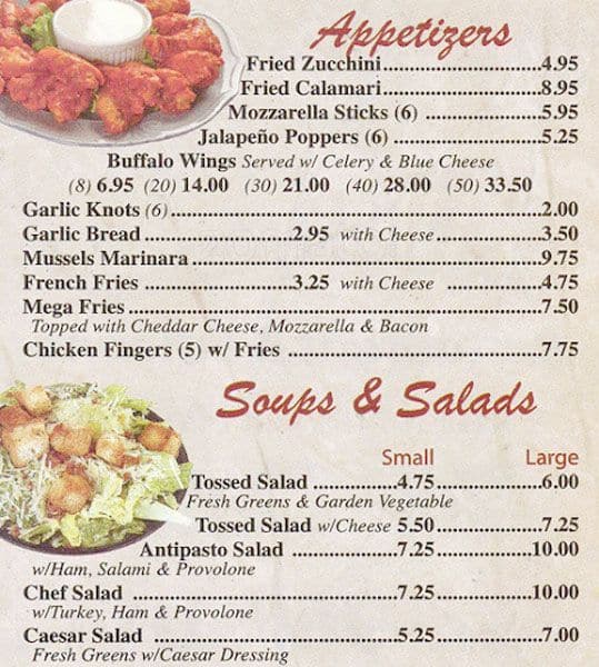 Michelangelo's Pizza Menu Urbanspoon/Zomato