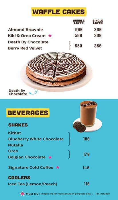 Menu of The Belgian Waffle Co., Aliganj, Lucknow