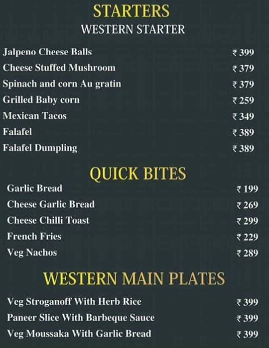 Menu at Saffron The Shahi Kitchen, Hyderabad