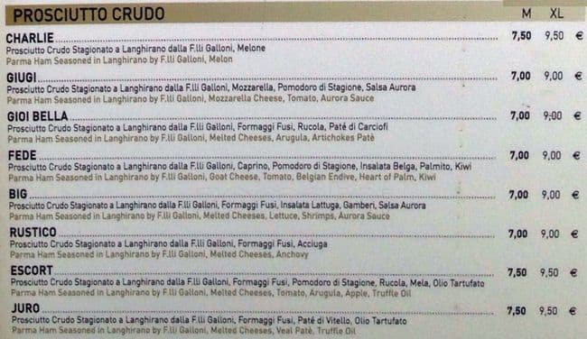 Menu di Crocetta • Panini d'Autore 