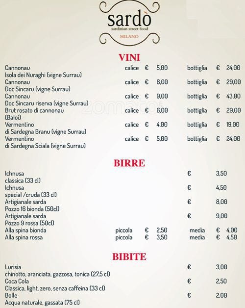 Menu di Sardò 