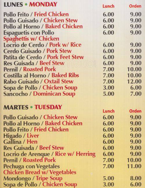 Jaya Restaurant Menu Jaya Restaurant Menu