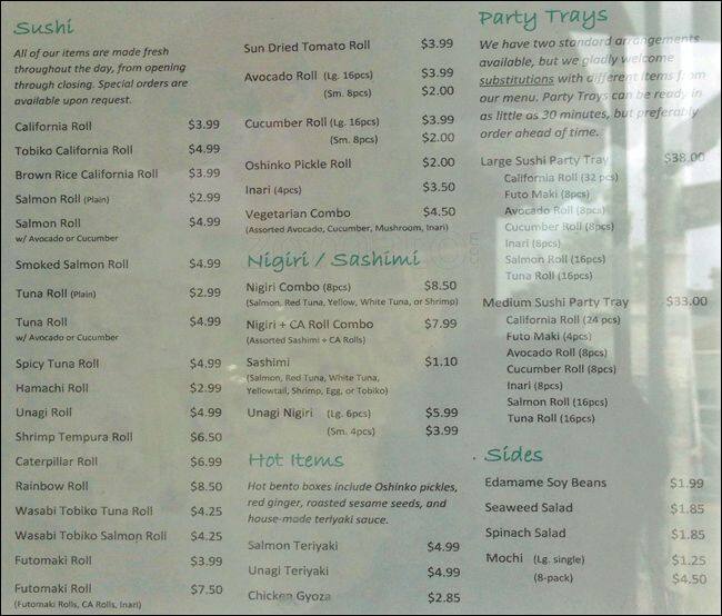 Kyoto Menu, Menu for Kyoto, Berkeley, Berkeley Urbanspoon/Zomato