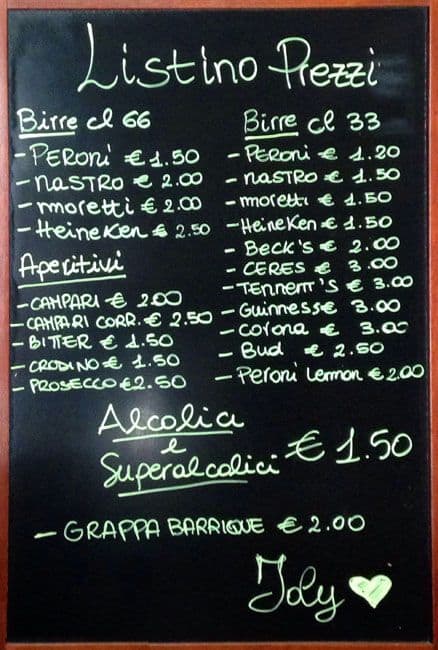 Enoteca e altro меню