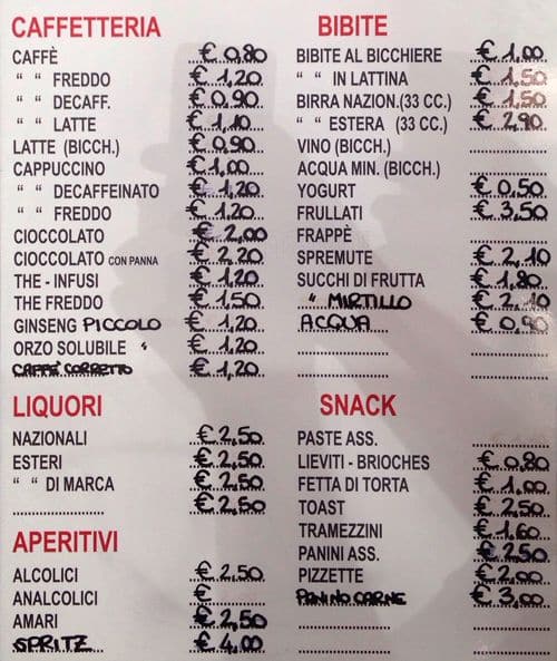Menu di Sister's Bar 