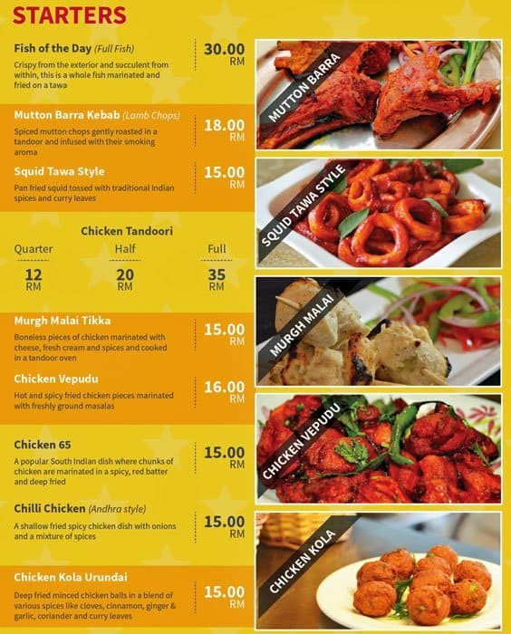 Mallikas Restaurant Menu, Menu for Mallikas Restaurant, Bukit Jalil ...