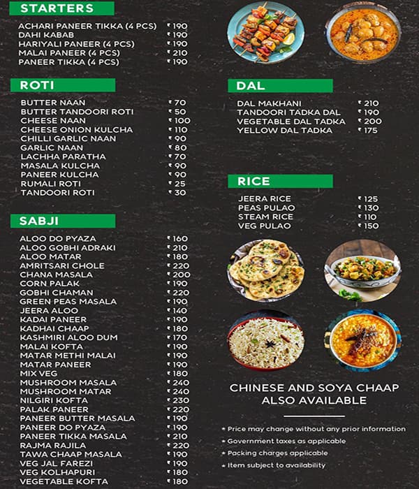 Menu of Naan Meri Jaan, Park Circus Area, Kolkata