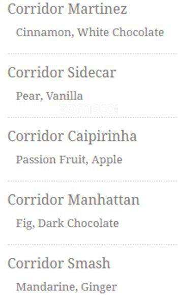 Corridor menu